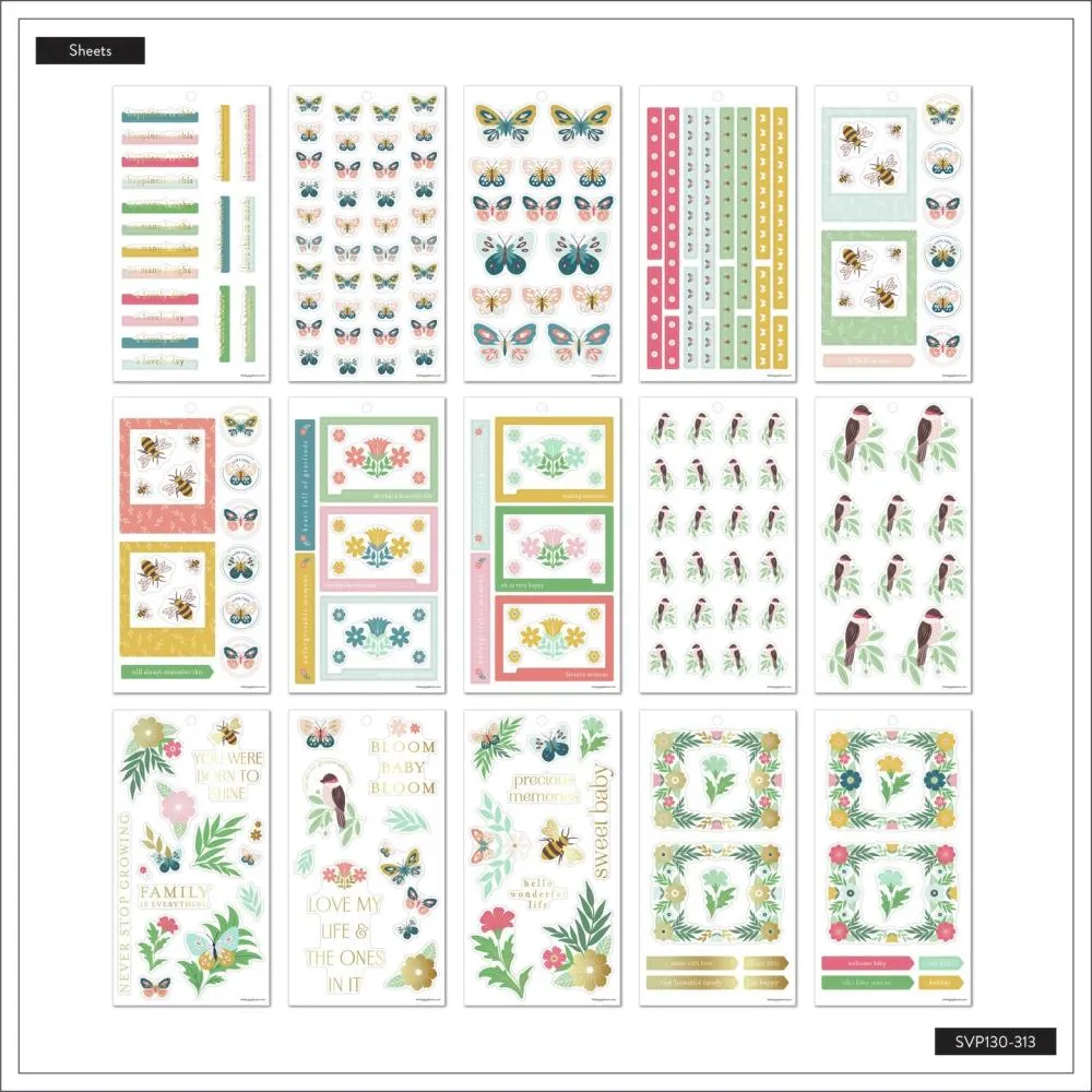 Happy Planner Memory Keeping sticker Value Pack 30/Sheets Butterflies And Blooms*