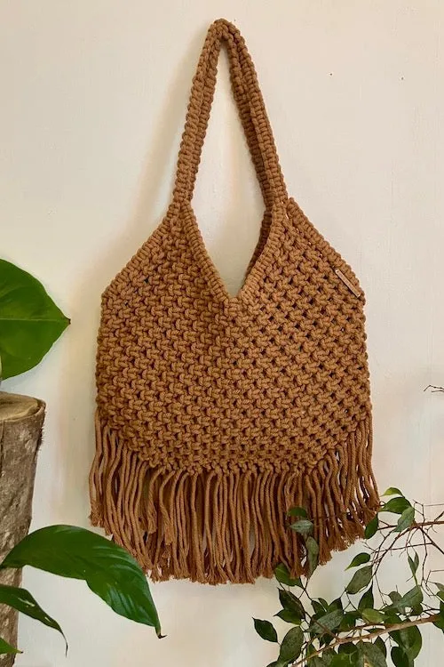 House Of Macrame "Nomadic Knots" Tote-Bag - Brown