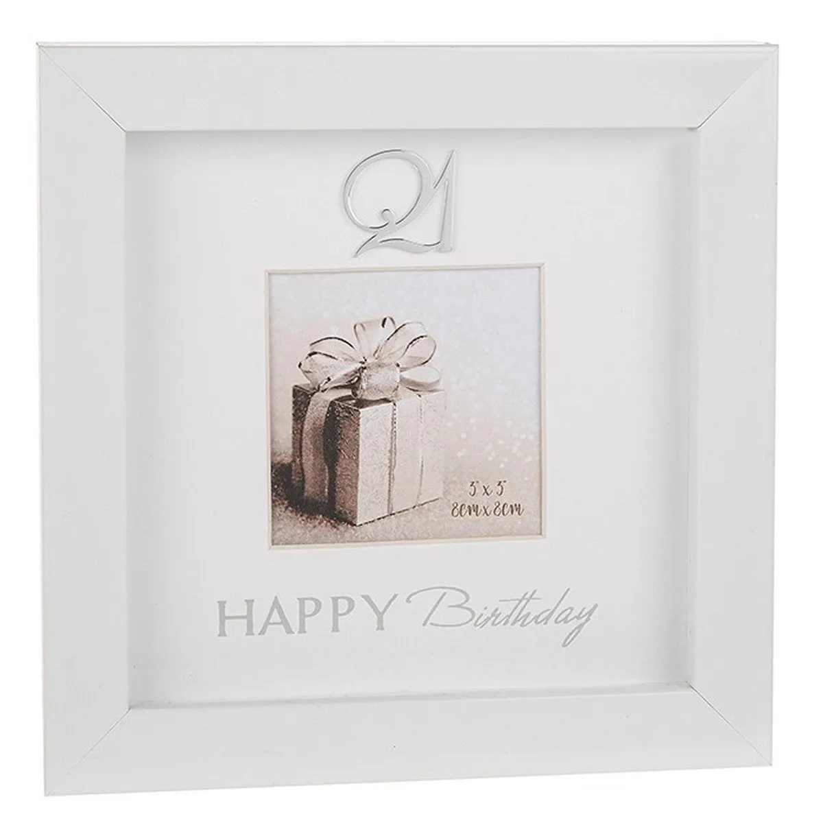 Joe Davies 3x3 White 21st Birthday Photo Frame