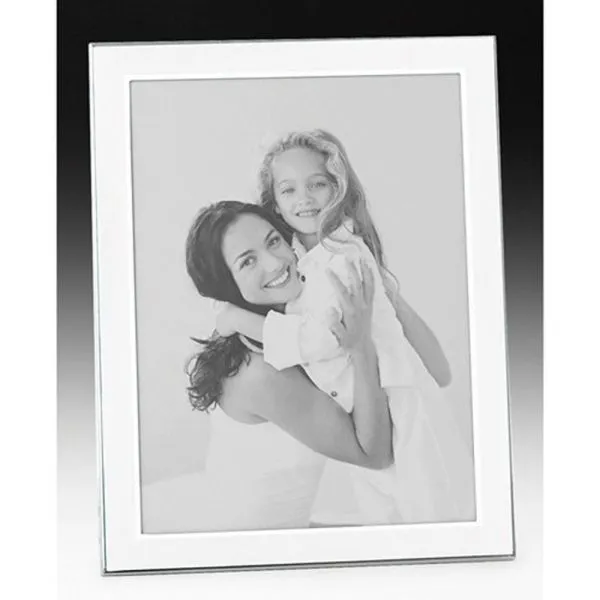 Joe Davies 4x6 White Silver Metal Photo Frame