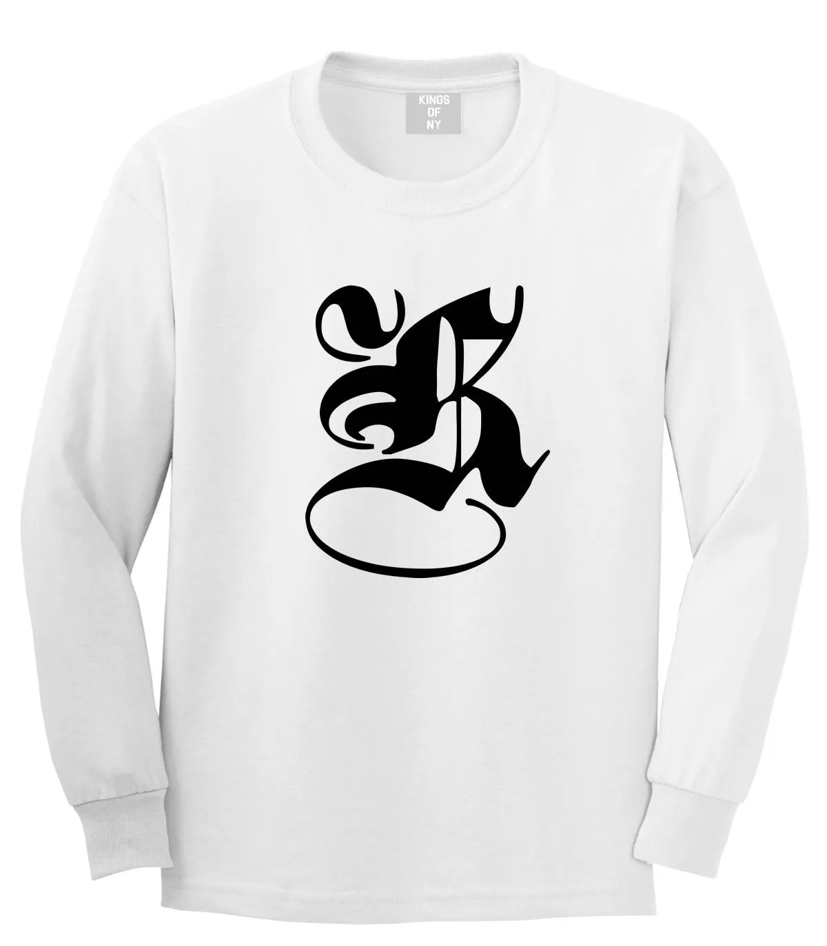 K Gothic Style Font Long Sleeve T-Shirt