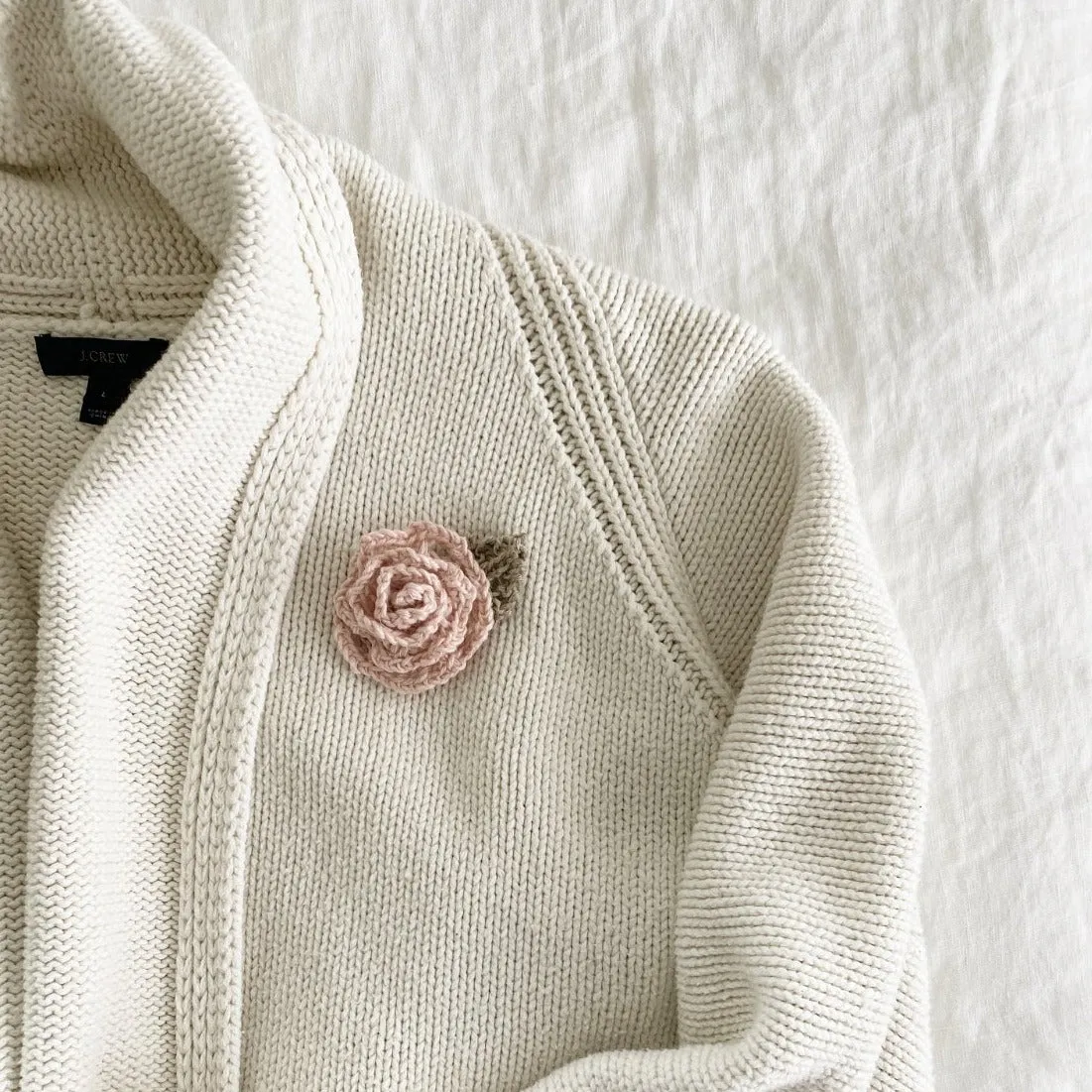 Knit Rose & Leaf Pattern & VIDEO