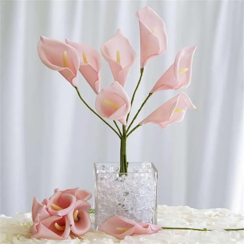 Large Calla Lily Stem Artificial Foam Flowers - Pink