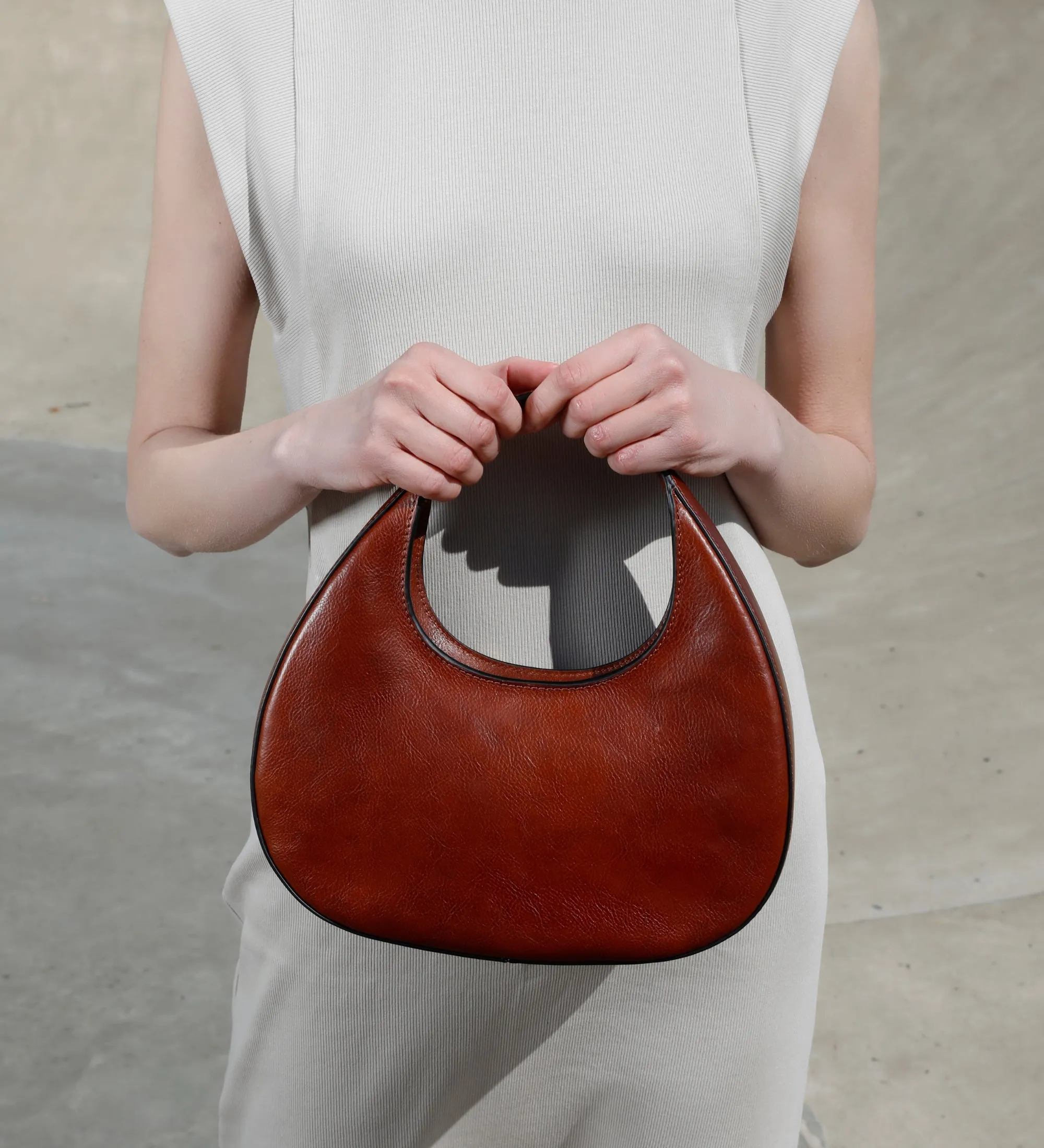 Leather Half-Moon Handbag for Women – The Moonstone