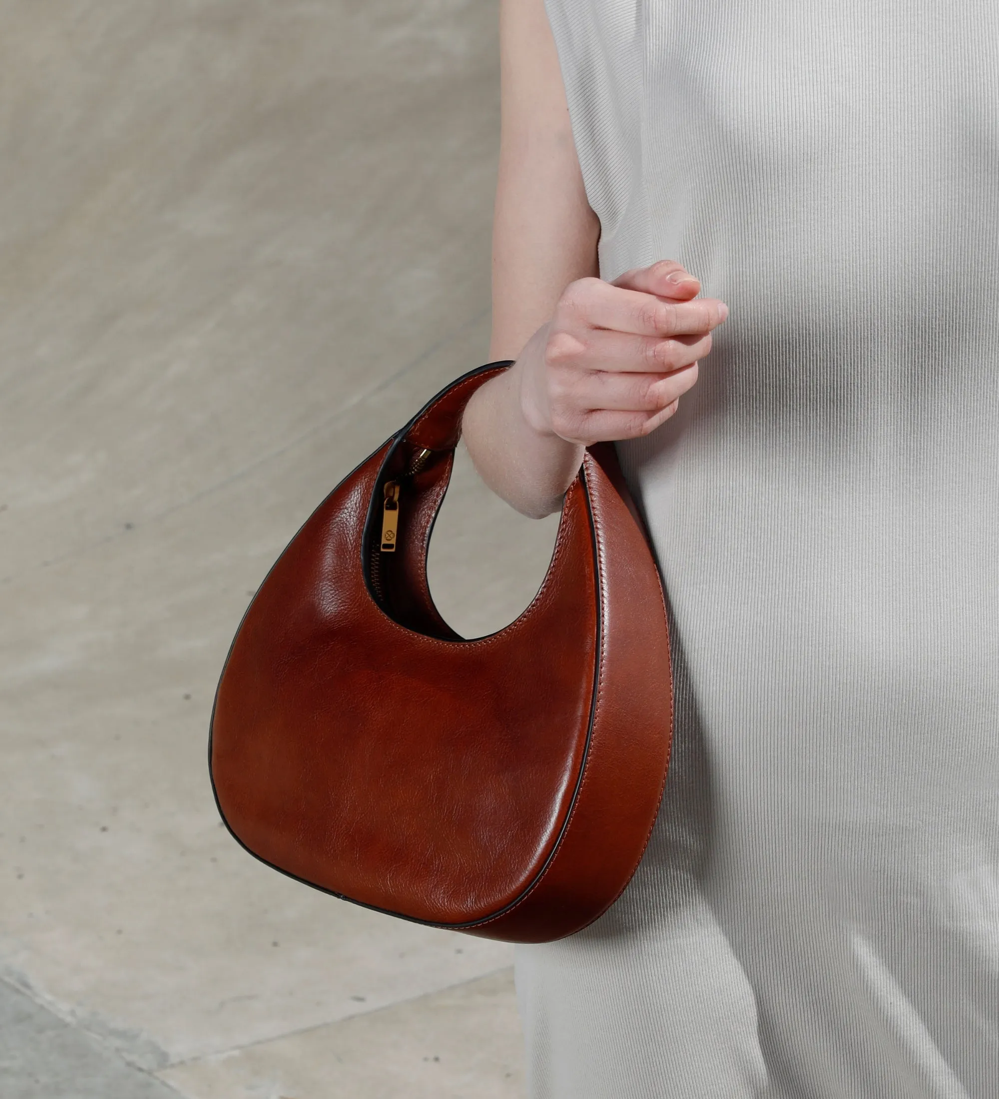 Leather Half-Moon Handbag for Women – The Moonstone