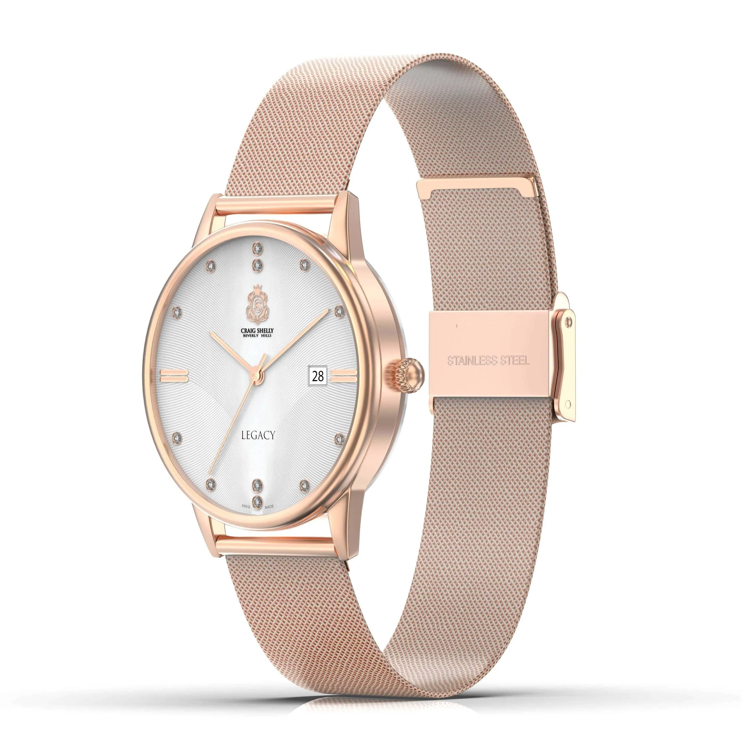 Legacy Rose Gold Includes Metal Mesh Band   Bonus NFC Smart Band FREE