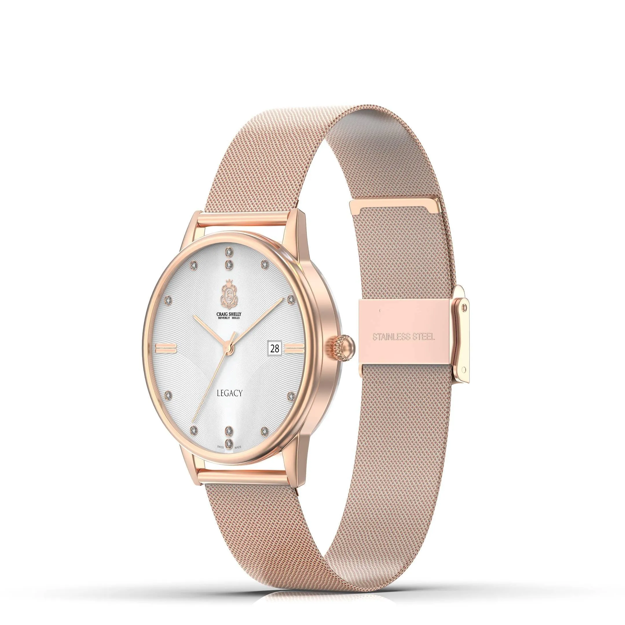 Legacy Rose Gold Includes Metal Mesh Band   Bonus NFC Smart Band FREE