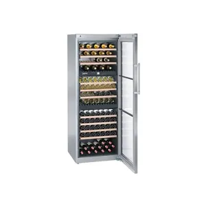 Liebherr WTES5872 Vinidor 503 Litre Multi-Temperature Wine Cabinet, 178 Bordeaux Bottles, 3 Temperature Zones, 70cm Wide - Stainless Steel