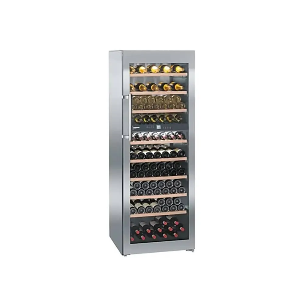 Liebherr WTES5972 Vinidor 521 Litre Multi-Temperature Wine Cooler, 211 Bordeaux Bottles, 70cm Wide - Stainless Steel