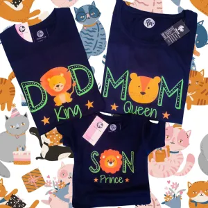 Lion King Theme Matching T-Shirts for Dad Mom & Son