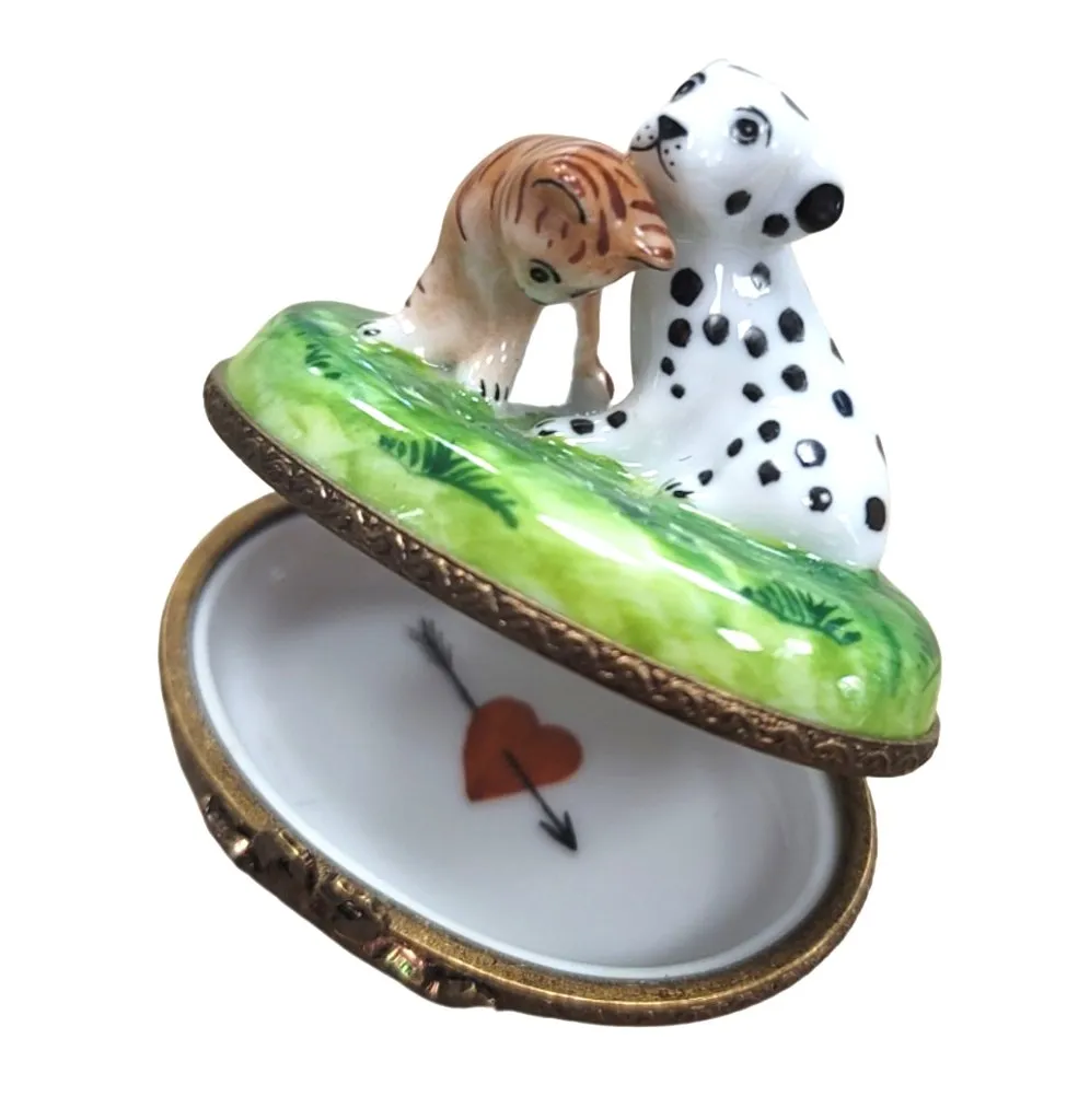 Mini Dalmation Dog w Cat