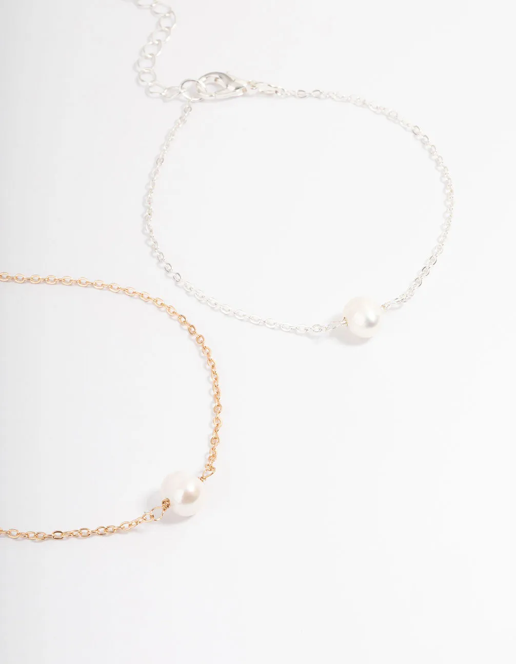 Mixed Metal Classic Pearl Bracelet Pack