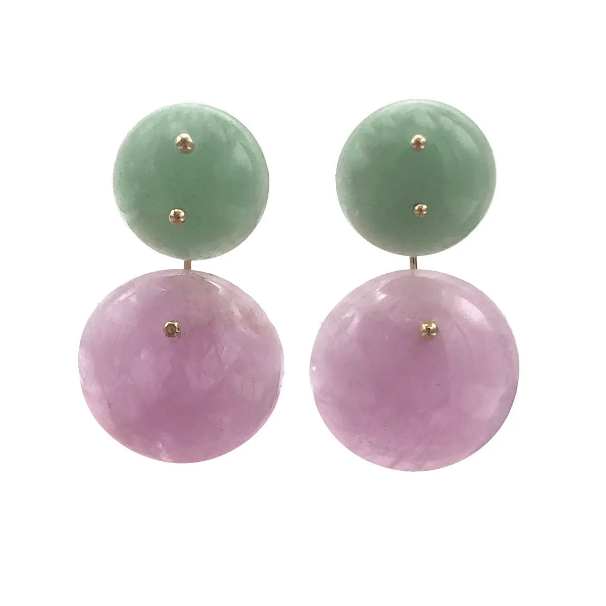 Mobile Earrings Aventurine Kunzite