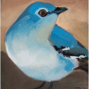 Mockingbird 8x8 OL10 Original One Of A Kind Acrylic Painting by Molly Cranch