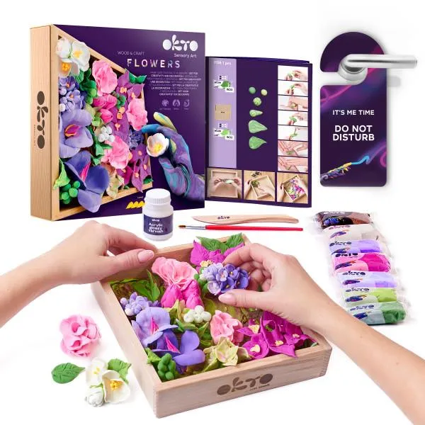 OKTO DIY Wood & Craft Flower Clay Kit - Flowers: Inspiration