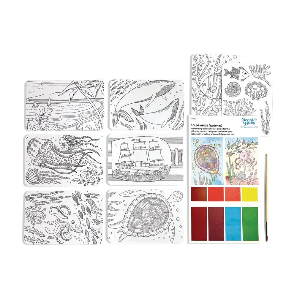 Ooly Scenic Hues DIY Watercolor Art Kit - Ocean Paradise