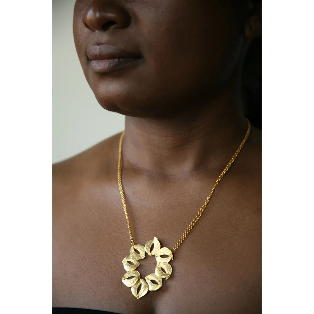 Organic Sculptured Gold Necklace