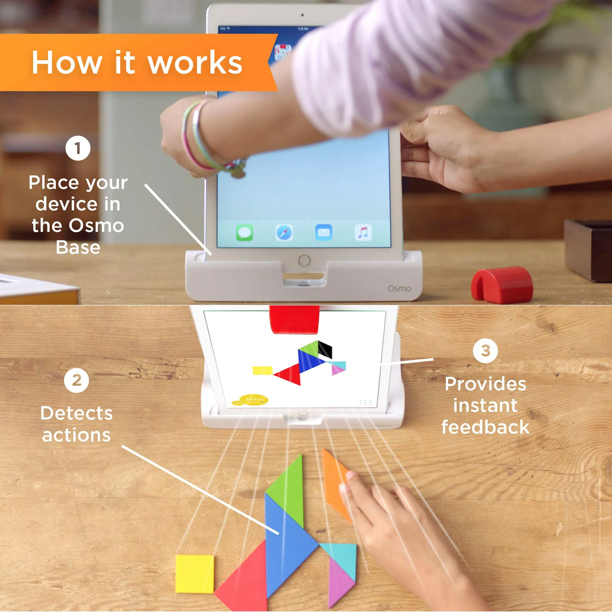 Osmo - Creative Kit for iPad - 3 Hands-On Learning Games - Ages 5-10 - Creative Drawing & Problem Solving/Early Physics - STEM - (Osmo iPad Base Included)