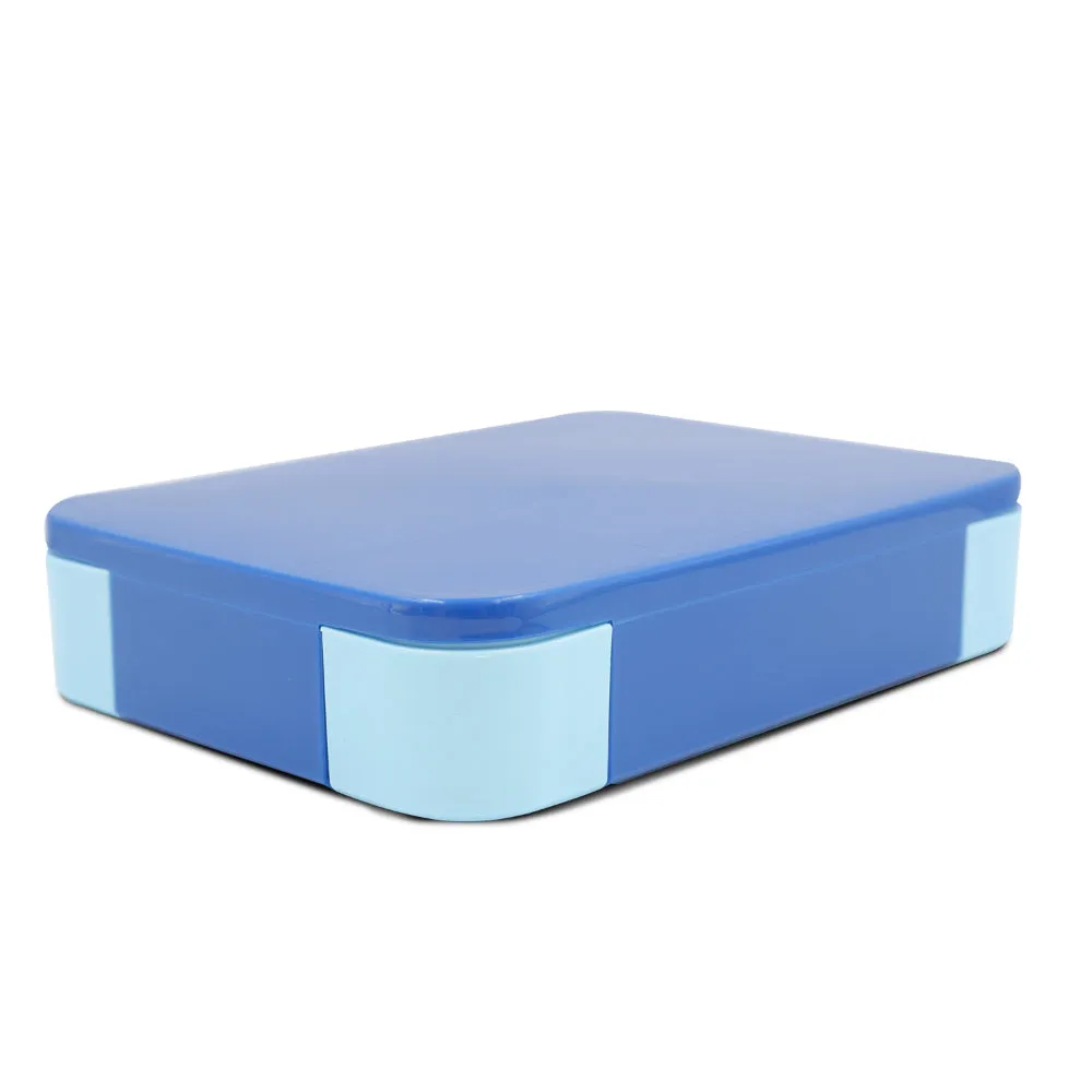 Personalised 7-compartment Bento Lunch Box with Cutlery- Blue