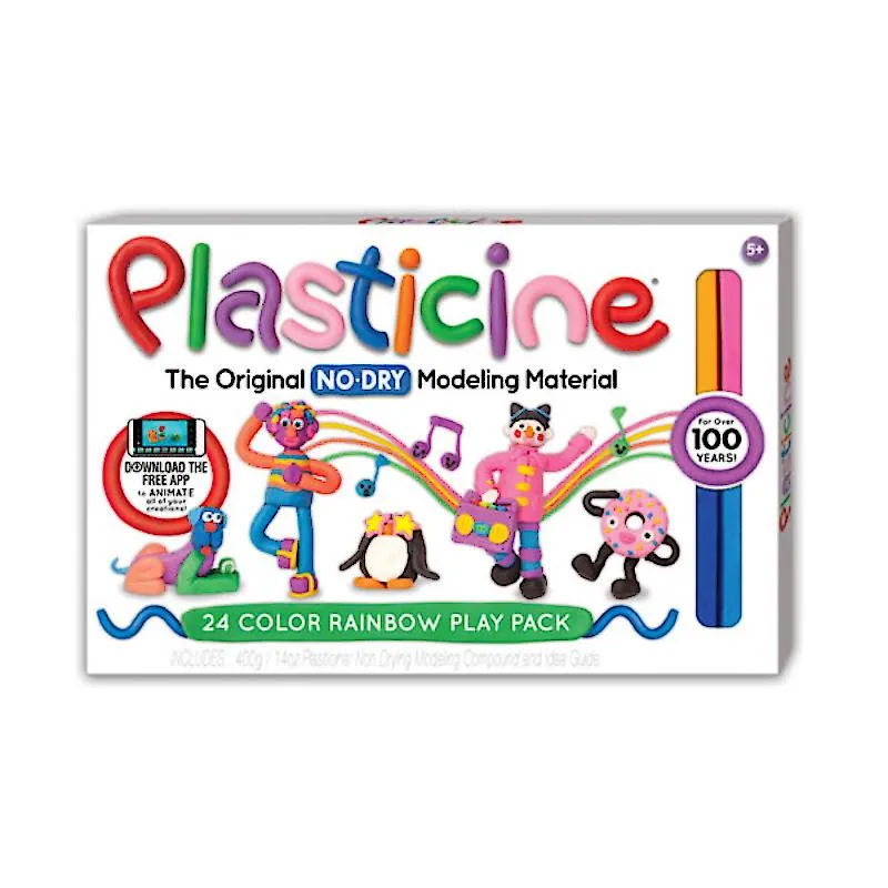 Plasticine 24 Colour Rainbow Play Pack