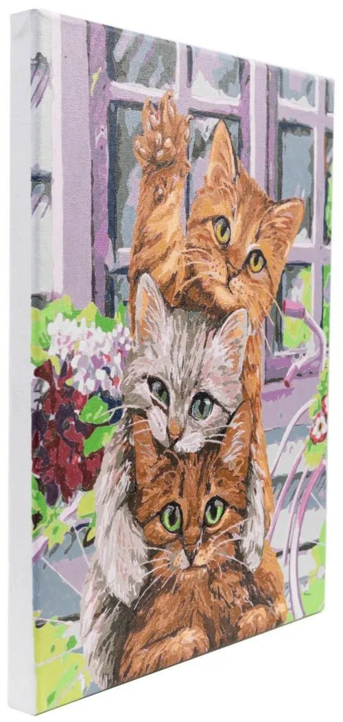 "Hello Kittens" Paint by Numb3rs 30x40cm Framed Kit