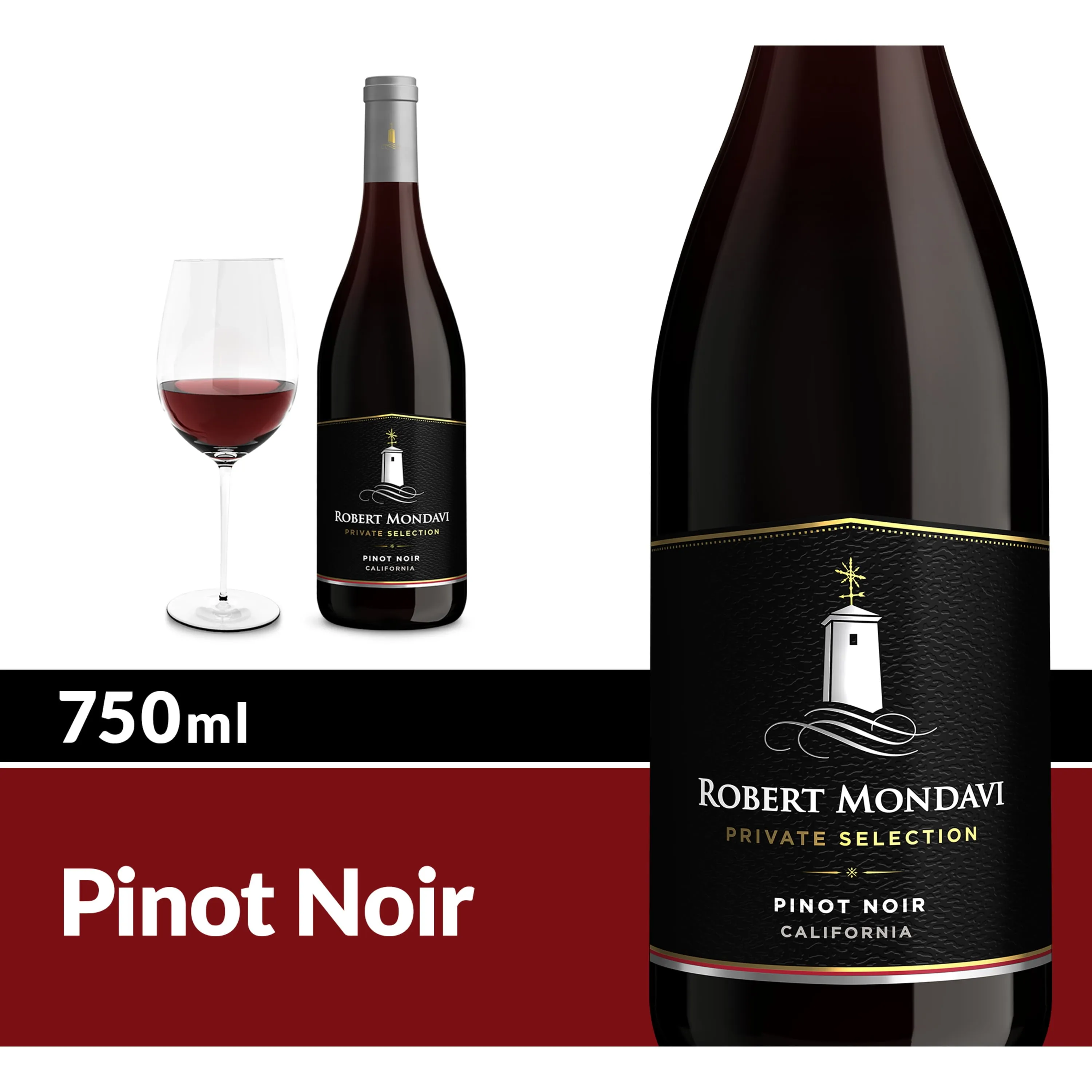 Robert Mondavi Private Selection Pinot Noir Red Wine, 750 ml Bottle, 13.5% ABV