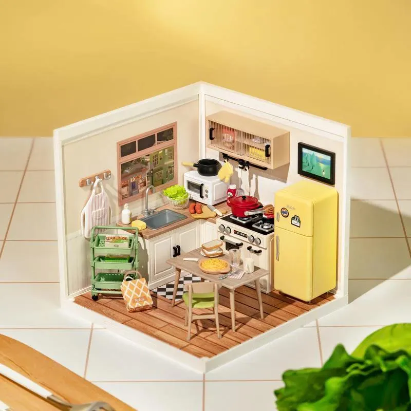 Robotime Rolife DIY Mini Model Kit - Happy Meals Kitchen