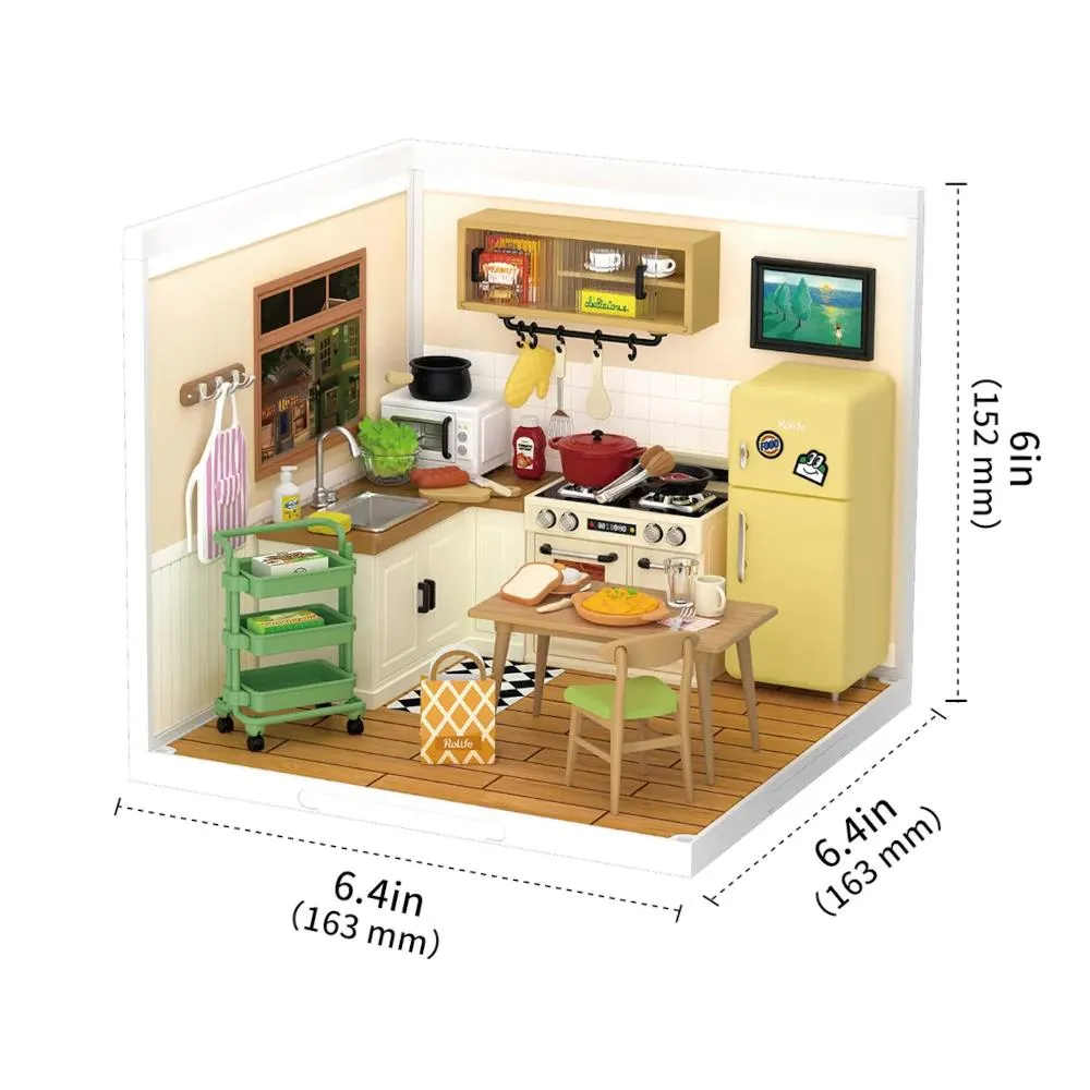 Robotime Rolife DIY Mini Model Kit - Happy Meals Kitchen