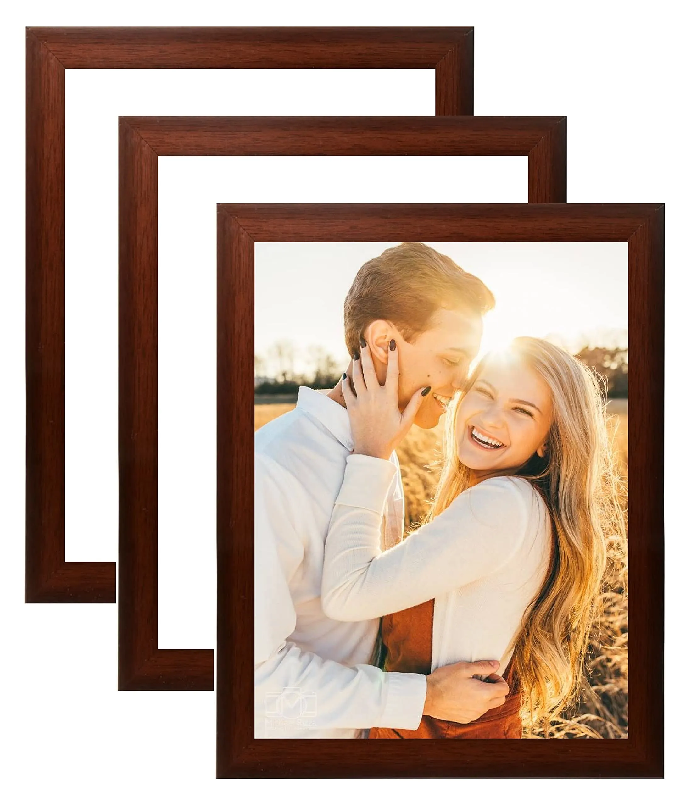 SJM Enterprises Collage Family Photo Frames, Set of 3 Wall Hanging a4 size - BROWN