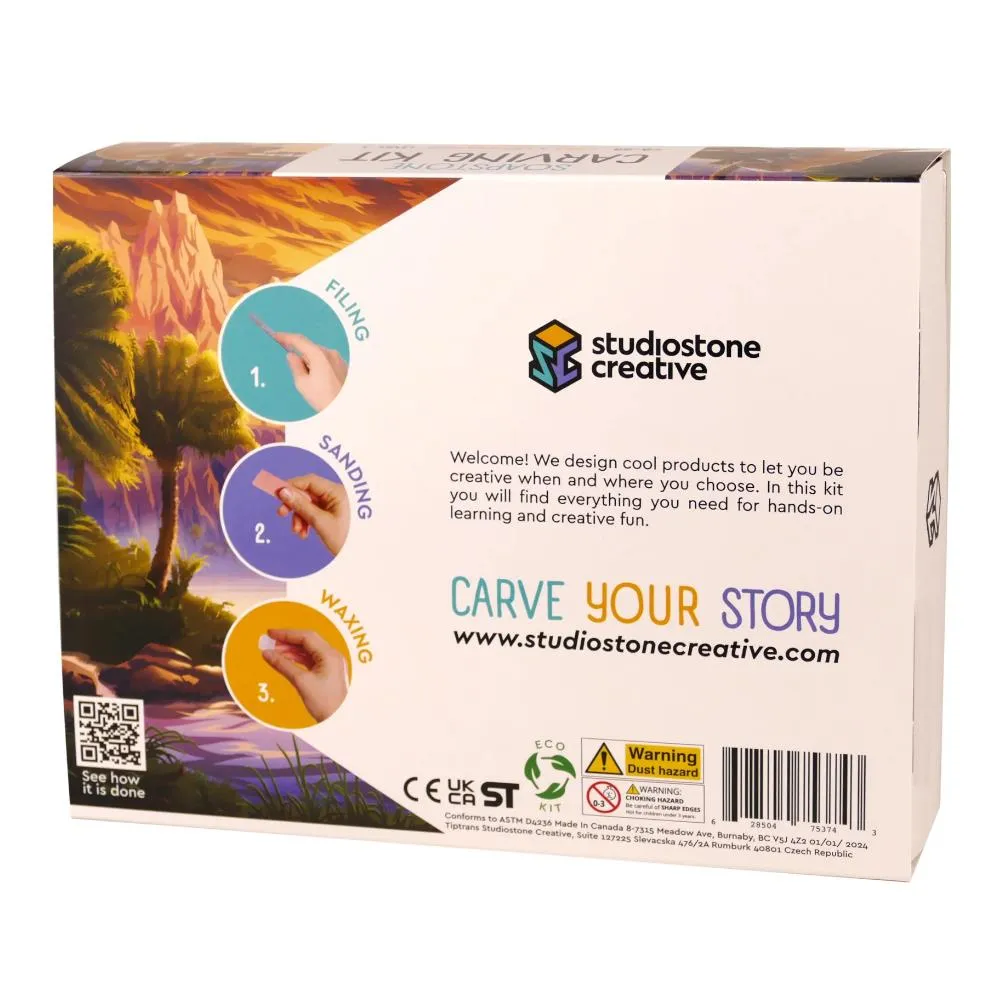 Studiostone Creative Soapstone Carving Kit - Stegosaurus