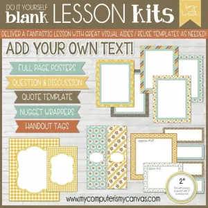 Sunday Lesson Kit #11 {Blank Editable Template} PRINTABLE