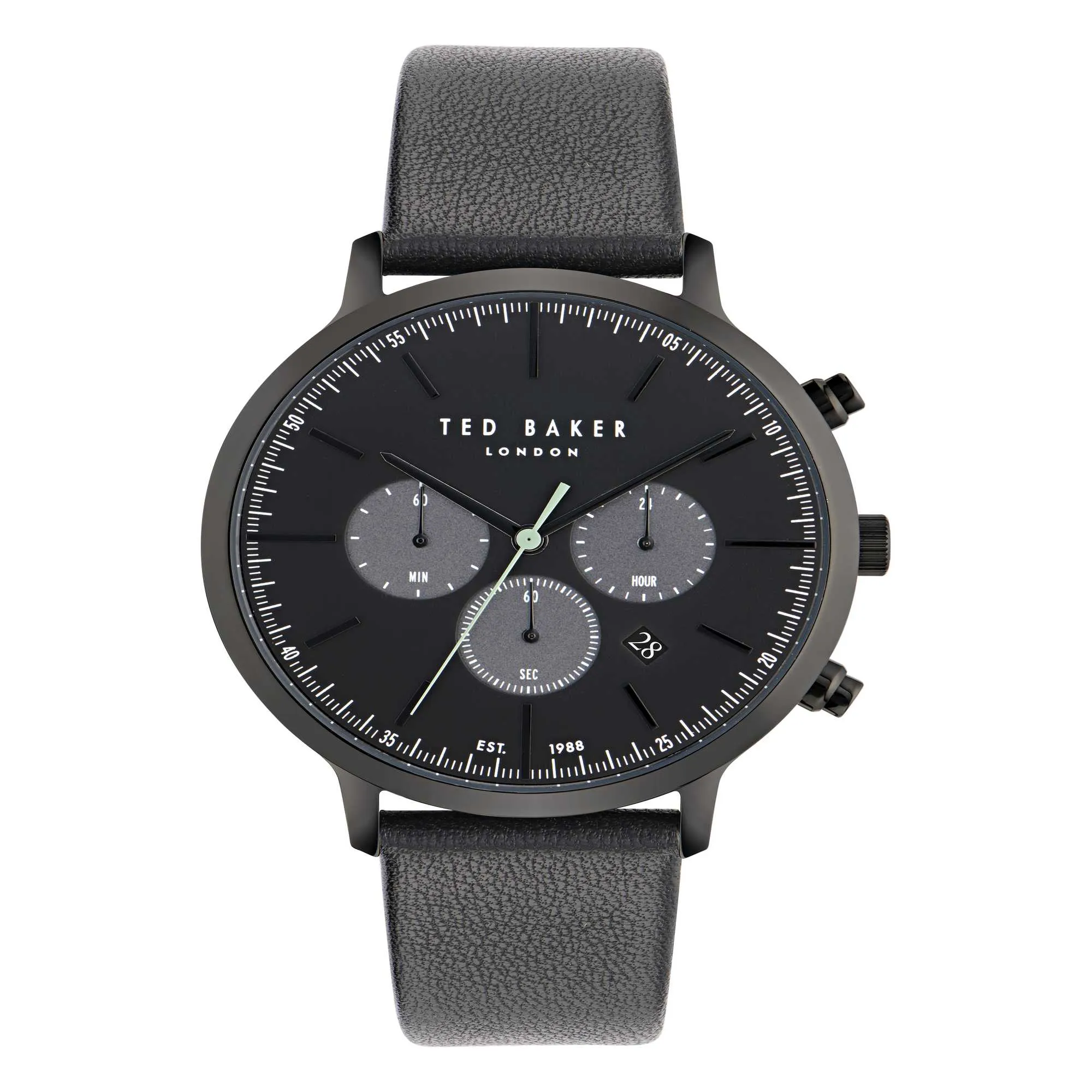 Ted Baker Gents Timeless Black Leather Watch BKPHAF404