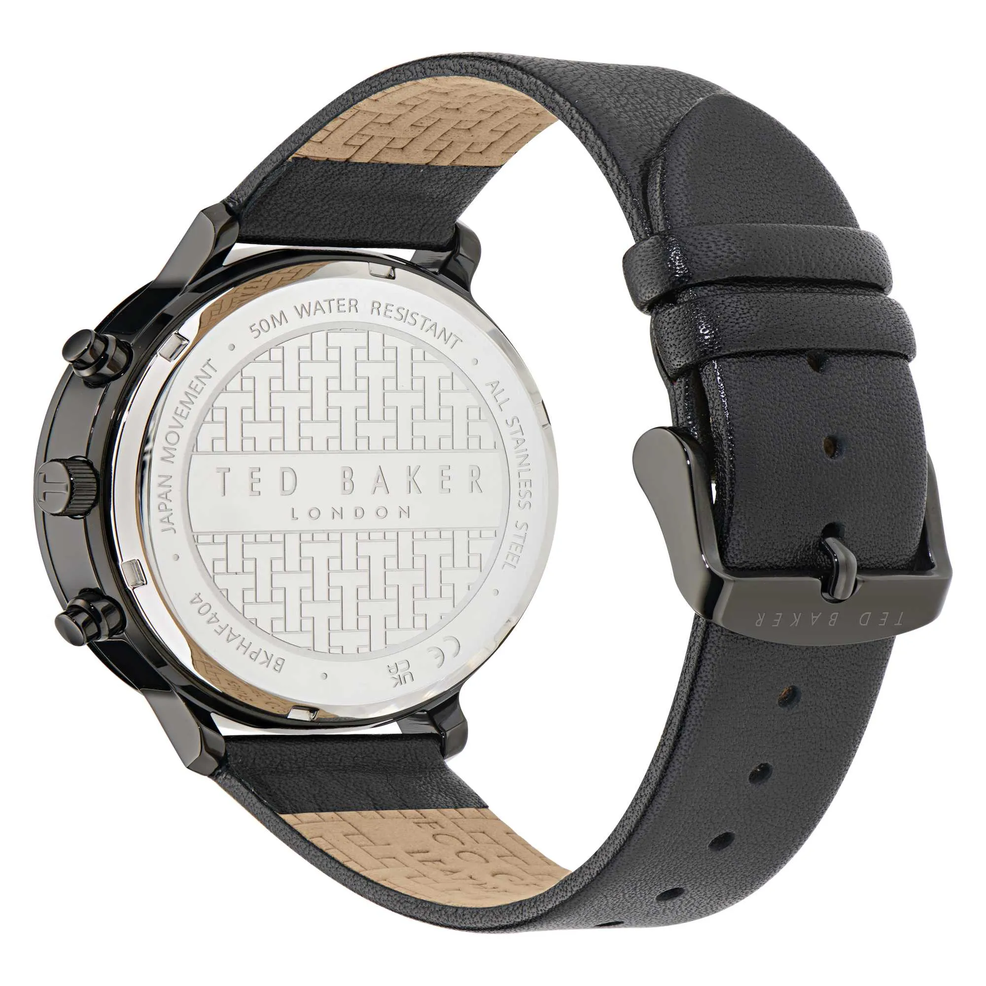 Ted Baker Gents Timeless Black Leather Watch BKPHAF404