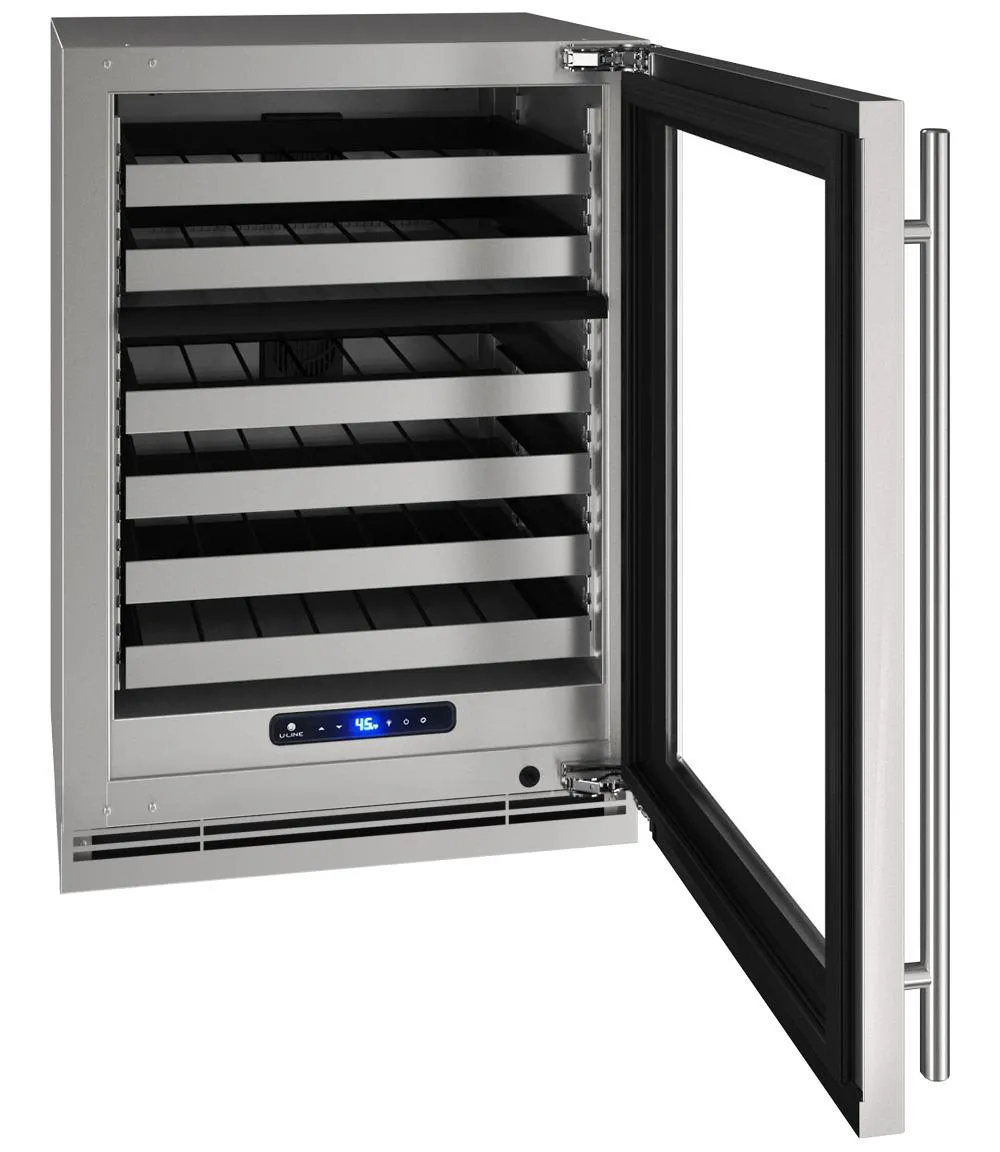 U-Line UHWD524SG01A Hwd524 24" Dual-zone Wine Refrigerator With Stainless Frame Finish and Field Reversible Door Swing (115 V/60 Hz)