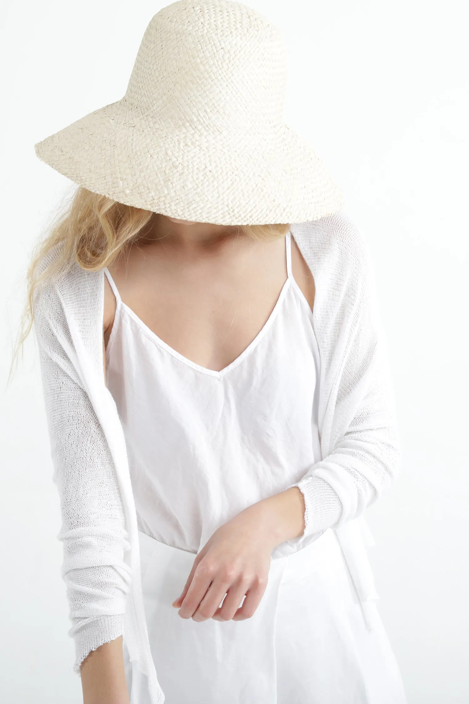 White Short Light Bamboo Cardigan